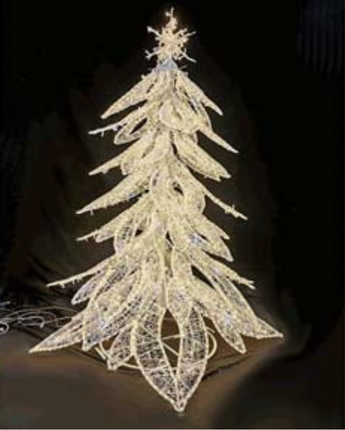 Outdoor LED Lighted Christmas Tree 7.5'