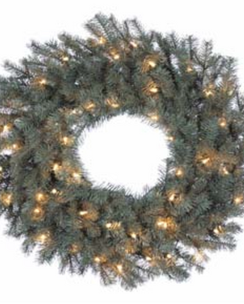 Pre-Lit Bluebell Mixed Pine Wreath 30"