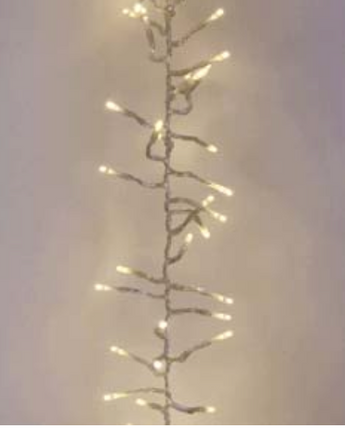 Twinkle Cluster Lights Warm White with Clear Cord 299"