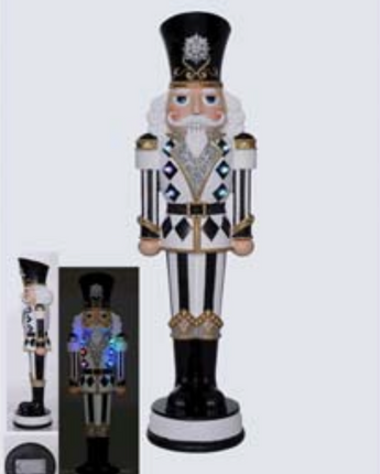 Lighted Resin Nutcracker 19.75"