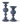 Navy Blue Matte Metal Candle Holders Set of 2