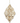 6" Beaded Gold Mercury Glass Teardrop Hobnail Ornament