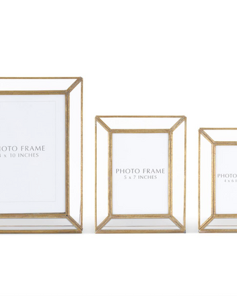 Glass Pane & Gold Picture Frame