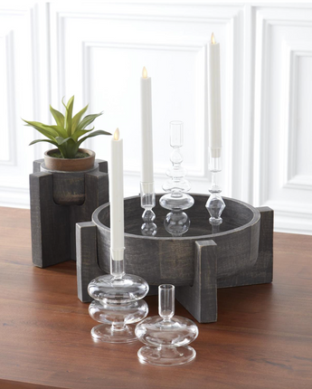 Handmade Glass Modern Taper Candle Holders (Set of 5)