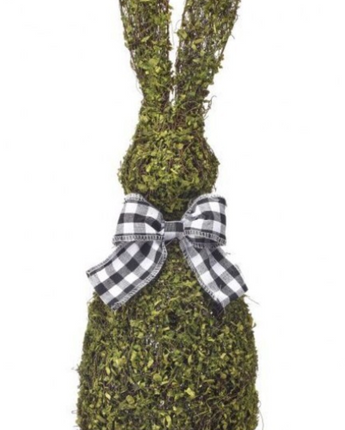 21" Mossed Twig Bunny with Bowtie