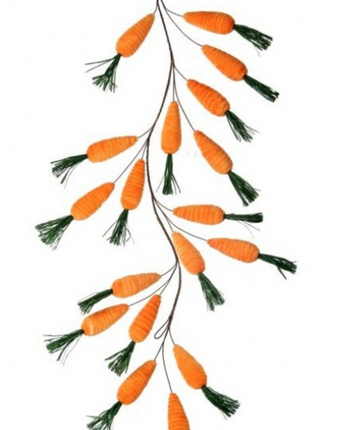 36" Velvet Carrot Garland