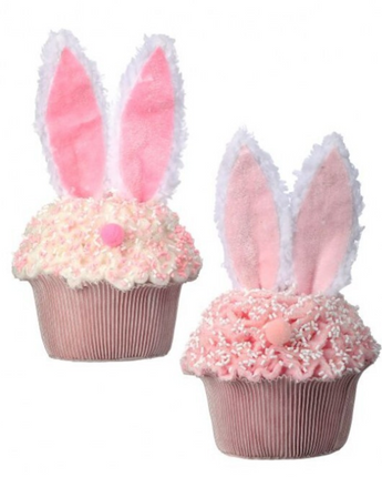 7.5" Bunny Ear Cupcake (Set of 2)