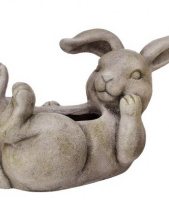 24" Bunny on Back Planter