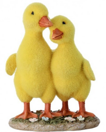 6.5" Resin Flocked Duck Couple