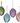 3.5" Glass Mercury Beaded Egg Ornament (Box of 4)