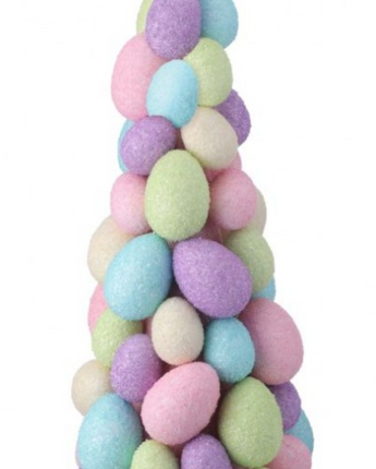 18" Sugared Easter Egg Tree