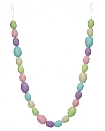 60" Sugared Easter Egg Garland