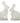 Resin Frosted Easter Bunny Cookie Figurines (Set of 2)