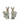 12" Sage Green & Cream Bunny Bust Vase (Sold Separately)