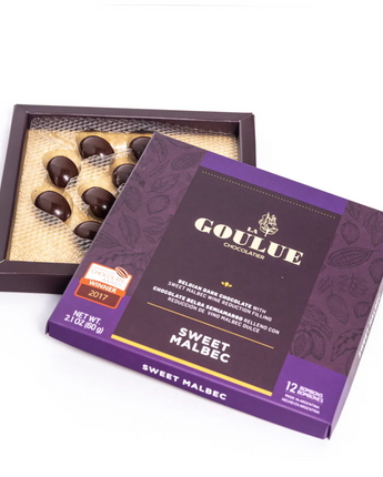 Sweet Malbec Filled 55% Cocoa Chocolate Gift Box