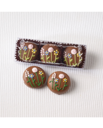 3pc Flowers in Bloom Chocolate Covered Oreos