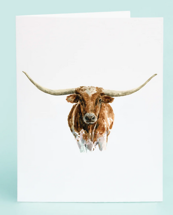 Longhorn Portrait Card