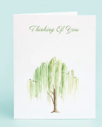 "Thinking of You" Weeping Willow Card