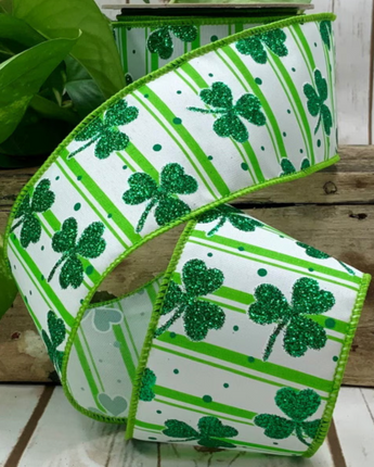 2.5" Satin Shamrocks