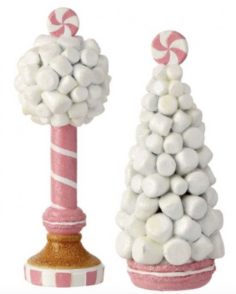 Resin Marshmallow Tree and Topiary 8.5"