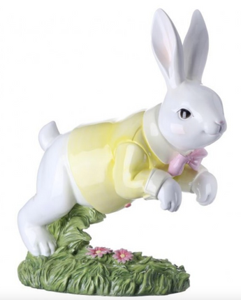 20" Resin Outdoor Leaping Bunny