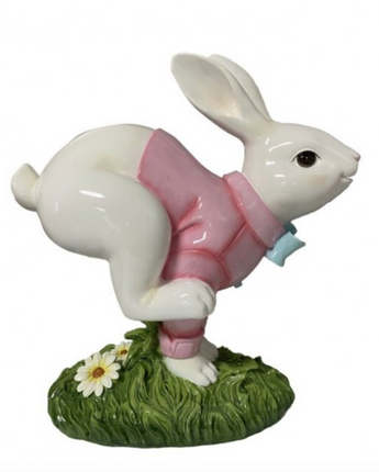 20" Resin Outdoor Leaping Bunny