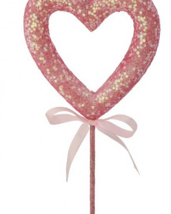 21" Open Heart Glitter Stem (Sold Separately)