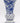 Blue & White Fluted Chinoiserie Vase 14"