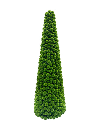 Flocking Ball Cone Tree 18"