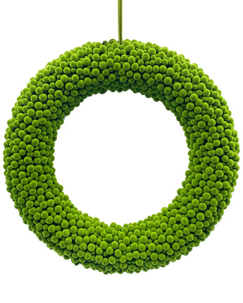 Flocking Ball Wreath 18"