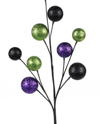 21" Glittered Ball Spray