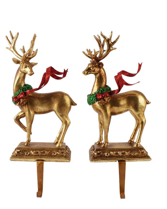 Reindeer Stocking Holder 15" Set