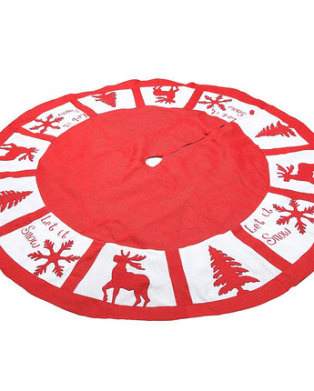 64" Snowflake, Reindeer and Christmas Tree Tree Skirt