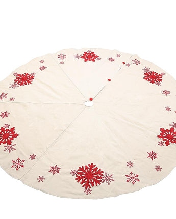 64" Snowflake Linen Tree Skirt