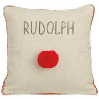 16" Rudolph Pompom Pillow