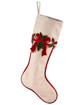 25" Holly Stocking